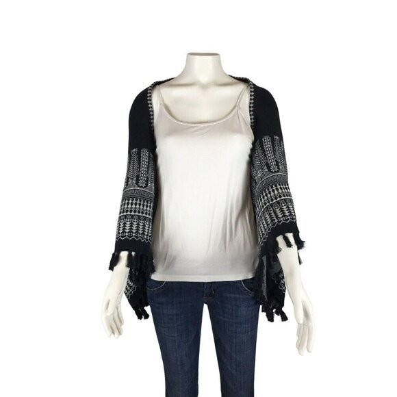 NEW Soft Surroundings Sedona Shrug Womens Small Medium Poncho Fringe NWT Sweater - Picture 2 of 8